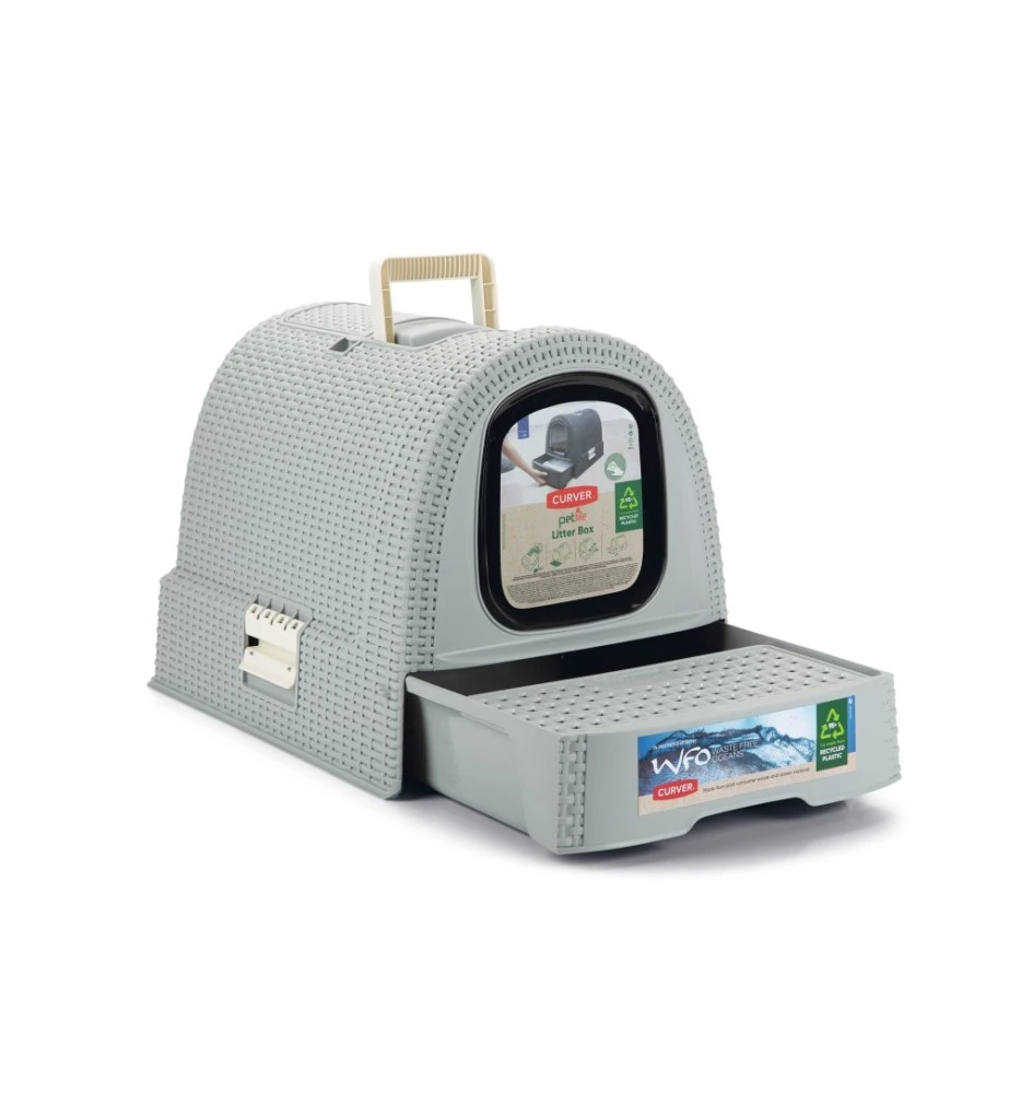 Beeztees Curver Kattenbak Grijs 2 Beeztees Curver Kattenbak Grijs - Afbeelding 2