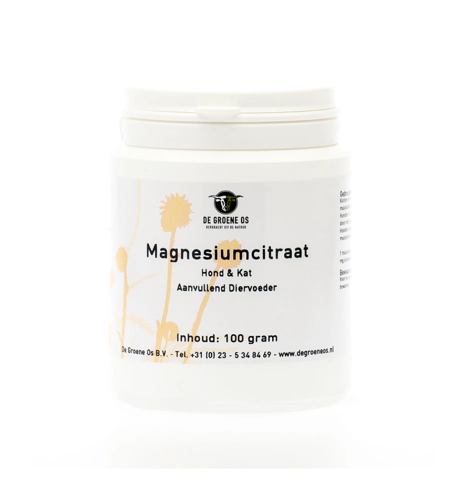 De Groene Os Magnesiumcitraat - 100 Gram 1 De Groene Os Magnesiumcitraat - 100 Gram