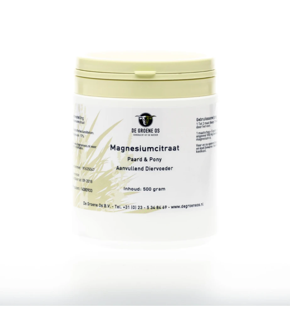 De Groene Os Magnesiumcitraat 1 De Groene Os Magnesiumcitraat