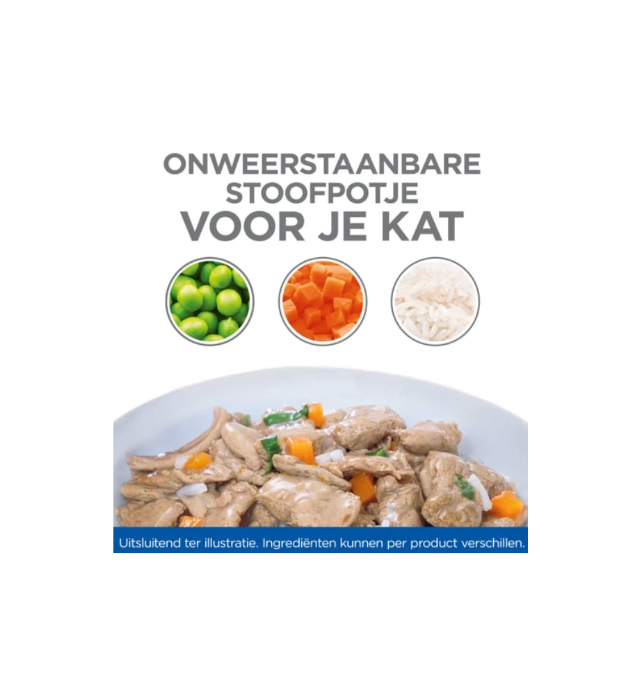 Hill's Science Plan Healthy Cuisine Kitten Stoofpotje Kip & Zeevis - 4 X 12 X 80 Gram 3 Hill's Science Plan Healthy Cuisine Kitten Stoofpotje Kip & Zeevis - 4 X 12 X 80 Gram - Afbeelding 3