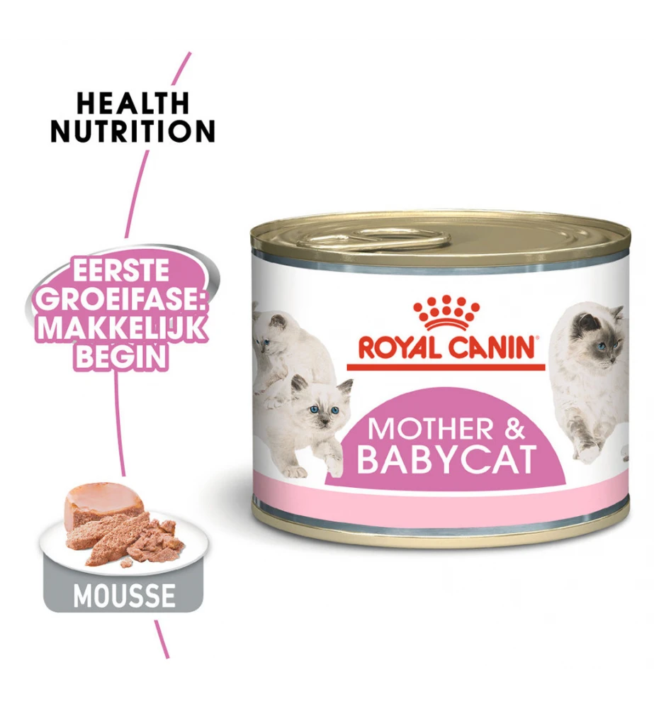 Royal Canin Mother & Babycat Mousse - 12 X 195 Gram 2 Royal Canin Mother & Babycat Mousse - 12 X 195 Gram - Afbeelding 2